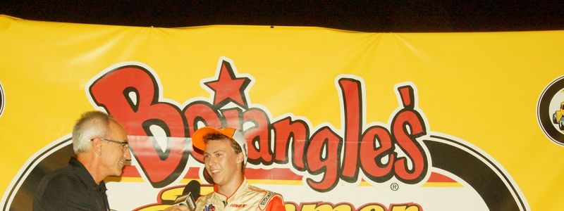 Stevie Johns Jr. earned his first Bojangles' Summer Shootout win during Round 7 Tuesday night.