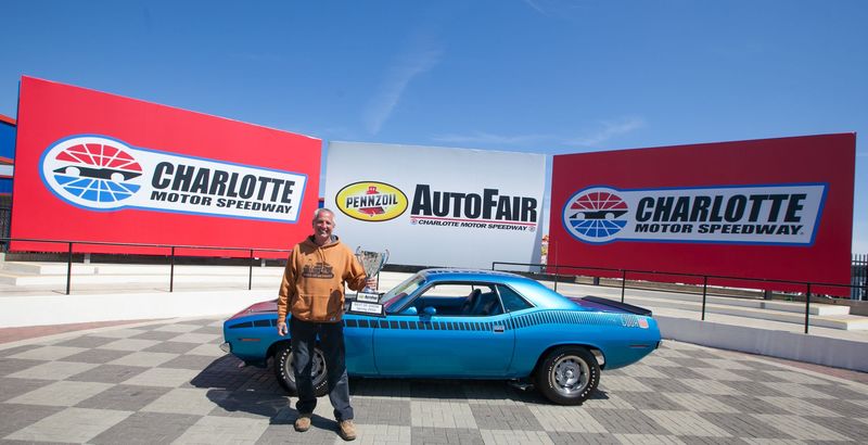 John Jancic, of Cleveland, North Carolina, won the coveted Pennzoil AutoFair Best of Show award with his beautifully restored 1970 Plymouth AAR 'Cuda.
