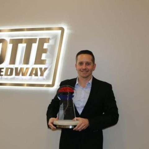 Matt Greci, Charlotte Motor Speedway Executive Director of Events, was named Speedway Motorsports' O. Bruton Smith Award recipient for 2018.