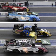 Hagan Sets Two Track Records in Rain-Shortened Friday at NHRA 4-Wide Nationals Presented by Lowes Foods
