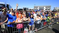 Fans line up to take in the fun in the Fan Zone during Monster Energy All-Star Saturday at Charlotte Motor Speedway.