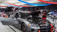 A view of the Dodge Vipers on display in the showcase pavilion during Sunday's final day of the Pennzoil AutoFair presented by Advance Auto Parts.