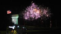 Fireworks over Turn 2 officially kick off opening night of Charlotte Motor Speedway's seventh annual Speedway Christmas.