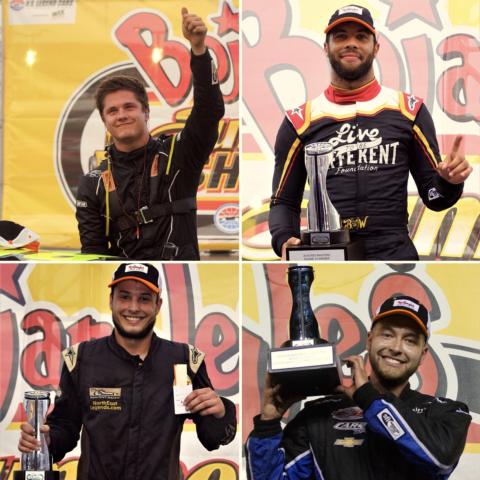 Carson Ferguson, Bubba Wallace, Joey Padgett and Ryan Mackintosh are four Boston Reid Real Estate drivers who have secured victories in the first five nights of the Bojangles' Summer Shootout at Charlotte Motor Speedway.