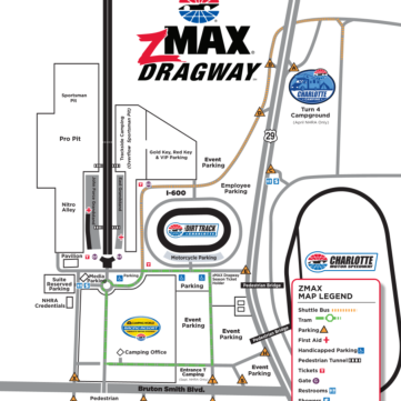 zMAX Dragway Facility Map