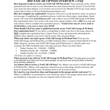 2025 ROVAL VIP Pass Overview