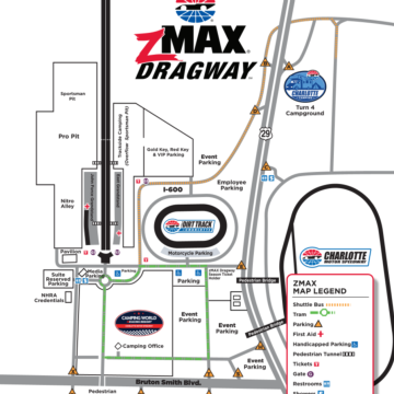 2026 zMAX Dragway Facility Map