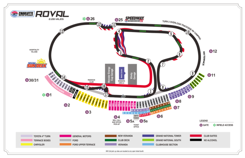 Charlotte Motor Speedway Seating Chart