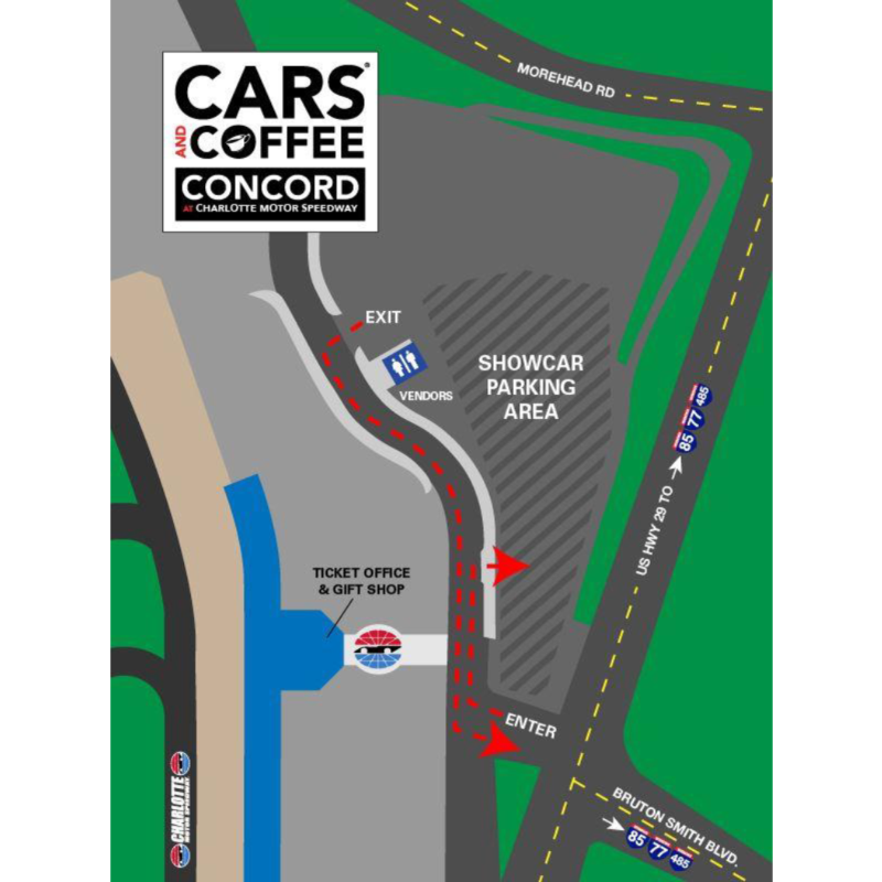 Cars and Coffee Concord Map