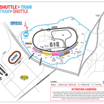 GEICO Family Campground Shuttle Map