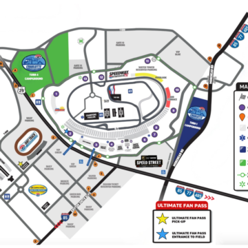 2025 Coca-Cola 600 Ultimate Fan Pass Map