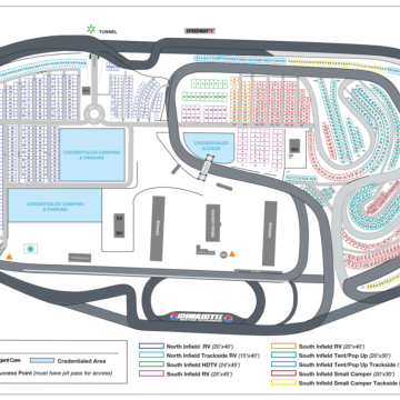 2026 Coca-Cola 600 Infield Camping Map