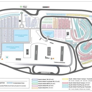 2024 Coca-Cola 600 Infield Camping Map 