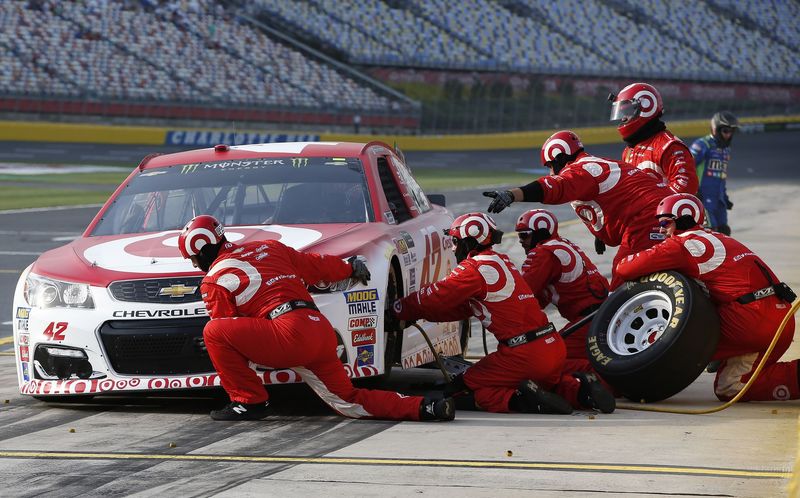 Kyle Larson sped to the pole for Saturday's Monster Energy All-Star Race at Charlotte Motor Speedway.