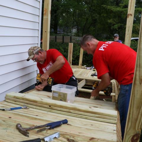 Charlotte Motor Speedway's second Day of Service featured more than 170 volunteers helping out the community on Wednesday.