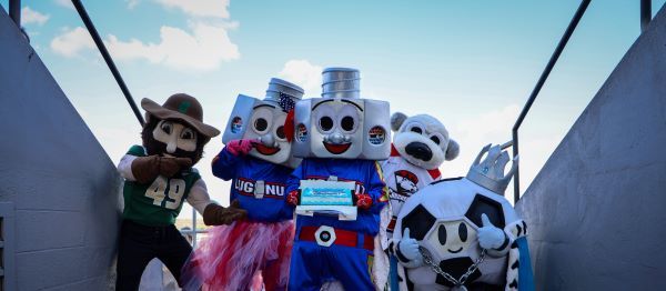 UNC Charlotte’s Norm the Niner blew the competition away at Lug Nut’s Go-Kart Birthday Bash for Round 3 of Cook Out Summer Shootout. 