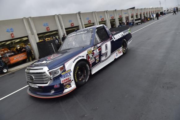 William Byron's Toyota led practice for the North Carolina Education Lottery 200 on Thursday at Charlotte Motor Speedway.