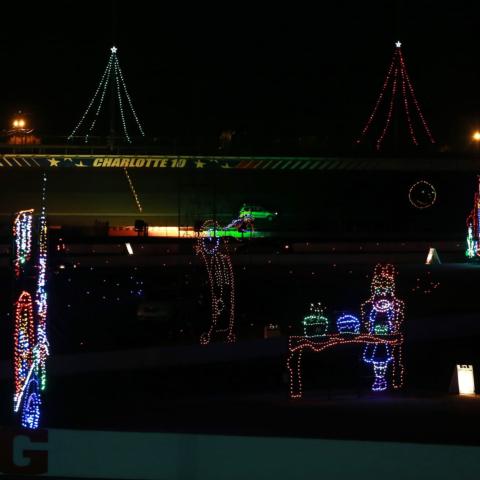 Speedway Christmas presented by Cook Out brings a remarkable 4 million lights to a 3.75-mile course around Charlotte Motor Speedway.