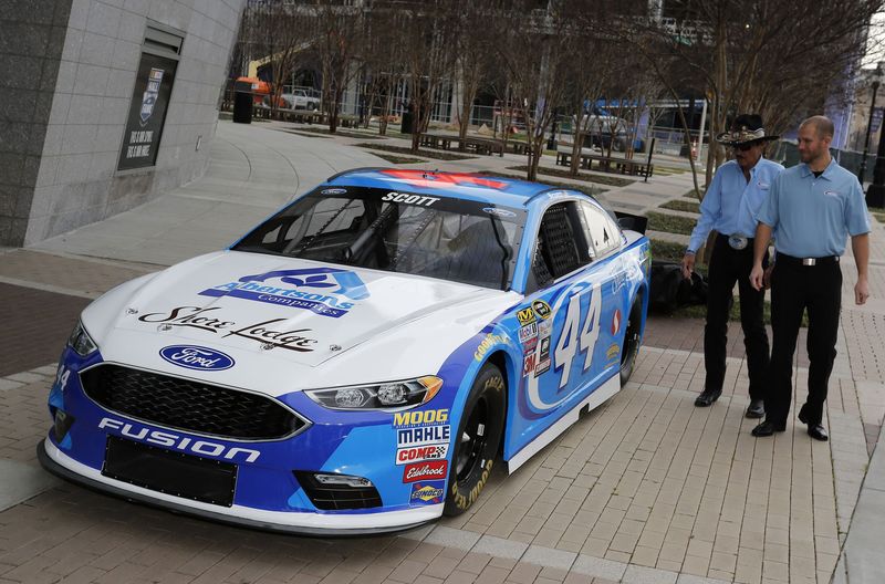 Team owner Richard Petty and driver Brian Scott unveiled the No. 44 Ford paint scheme on Ford Wednesday at Charlotte Motor Speedway Media Tour presented by Technocom.