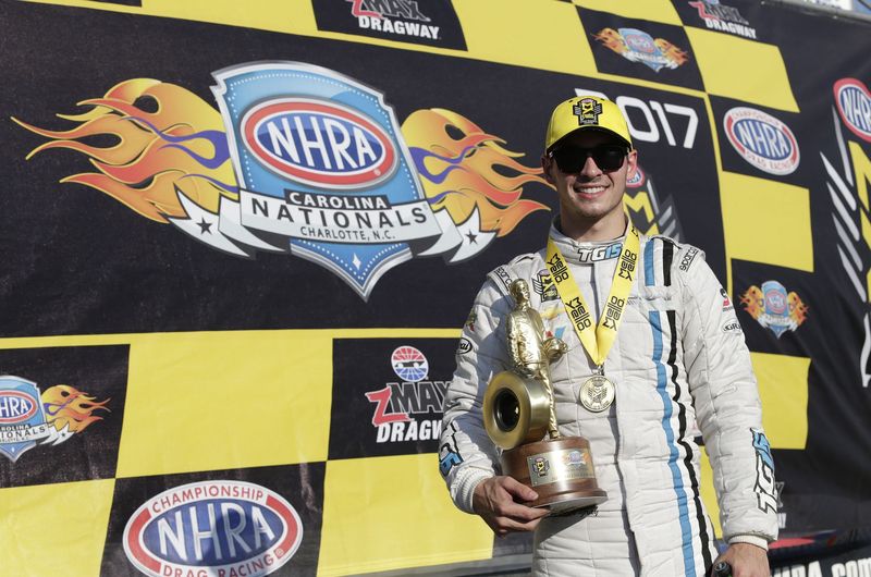 Denver, North Carolina, native Tanner Gray captured his fifth career Pro Stock victory on Sunday in the NHRA Carolina Nationals at zMAX Dragway.