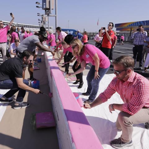 paint pit wall pink