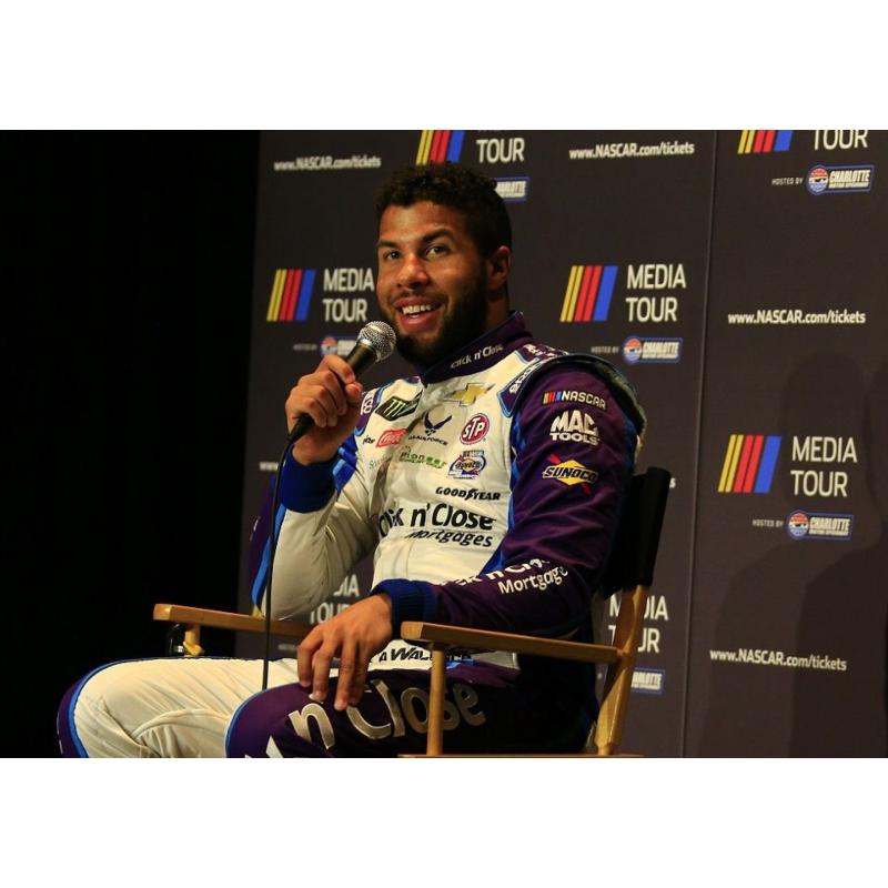 Richard Petty Motorsports driver Bubba Wallace met with media on Wednesday at the 36th annual NASCAR Media Tour hosted by Charlotte Motor Speedway at the Charlotte Convention Center in Charlotte, North Carolina.