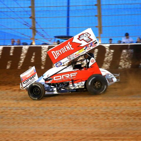 Logan Schuchart, who won the Patriot Nationals in May at The Dirt Track at Charlotte, posted the quickest time on Thursday for Friday's World of Outlaws NOS Energy Sprint Cars portion of Can-Am World Finals action.
