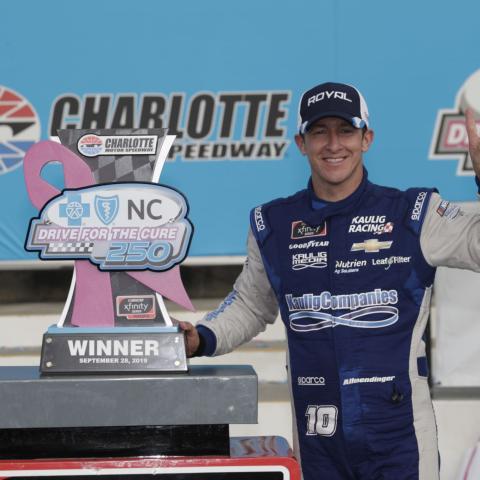 A.J. Allmendinger's win was his third in 16 career NASCAR Xfinity Series starts.