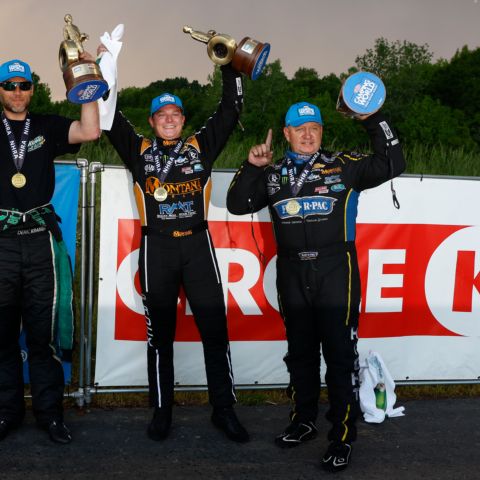 Gaige Herrera (Pro Stock Motorcycle), Deric Kramer (Pro Stock), Austin Prock (Top Fuel) and Robert Hight (Funny Car) scored victories in Sunday's Circle K NHRA 4-Wide Nationals at zMAX Dragway