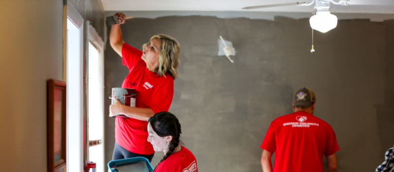 Speedway Motorsports employees assisted the Piedmont Residental Development Center in Mt. Pleasant, NC by refreshing the walls with a new coat of paint. 