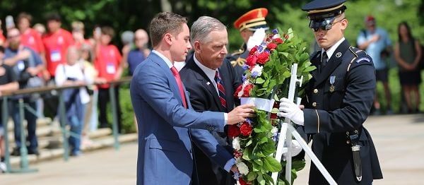2024 Coca-Cola 600 Winner Christopher Bell Visits Arlington National Cemetery, Lays Wreath At Tomb of the Unknown Soldier