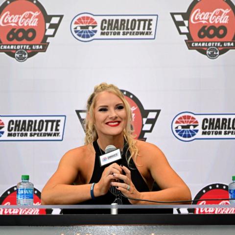 WWE Superstar Lacey Evans discussed her duties as Grand Marshal for Sunday's Coca-Cola 600 with media in a Sunday press conference.