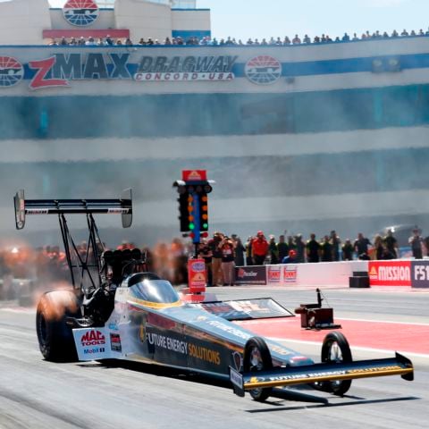 NHRA Top Fuel driver Shawn Langdon powered to the win in April’s American Rebel Light NHRA 4-Wide Nationals and will look to sweep the season at Charlotte at the first-ever Countdown four-wide event. 