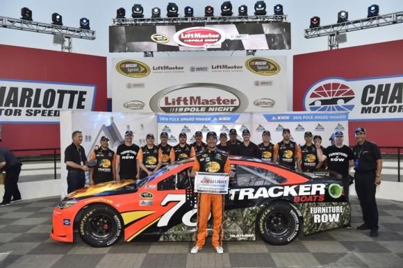 Martin Truex Jr. scored the pole for Sunday's Coca-Cola 600.