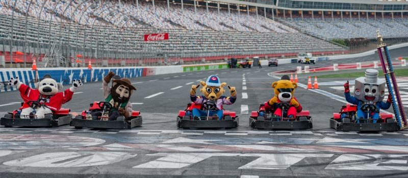 It's a high-speed birthday celebration as the world's fastest mascot, Lug Nut, celebrates at Cook Out Summer Shootout Round 8 with a go-kart showdown against his mascot friends.