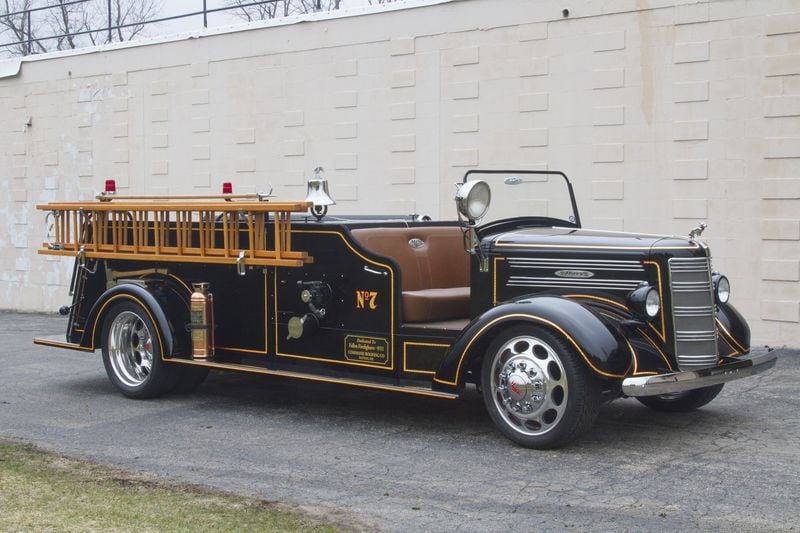 Black Mack Fire Truck Other 'Hot Rods' Make Up Unique Fire Truck