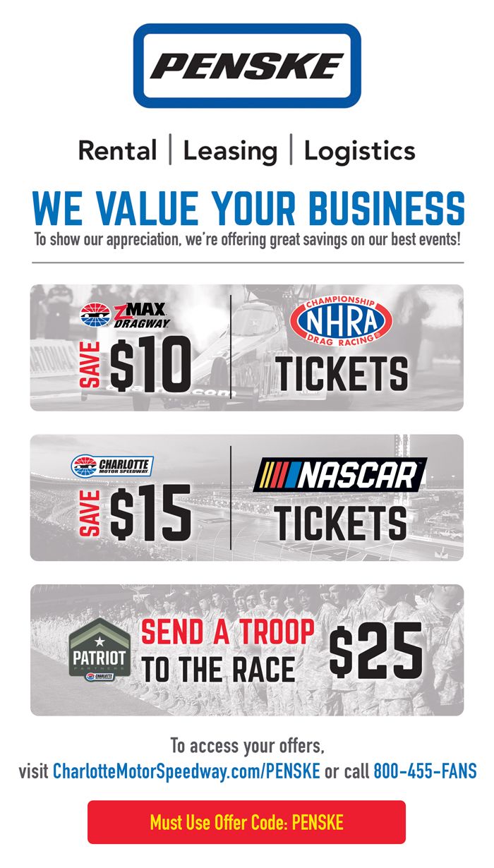 Promo Code Penske Penske Corporate Promotions Charlotte Motor