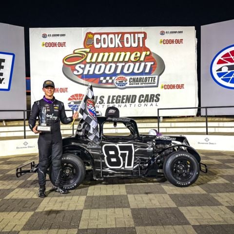 Danny Chisolm held off a hard-charging Bubba Wallace in a white-knuckled Dilling Heating, Cooling, Plumbing and Electrical Pro division showcase of speed to claim the checkered flag during Round 2 of the Cook Out Summer Shootout Monday night.