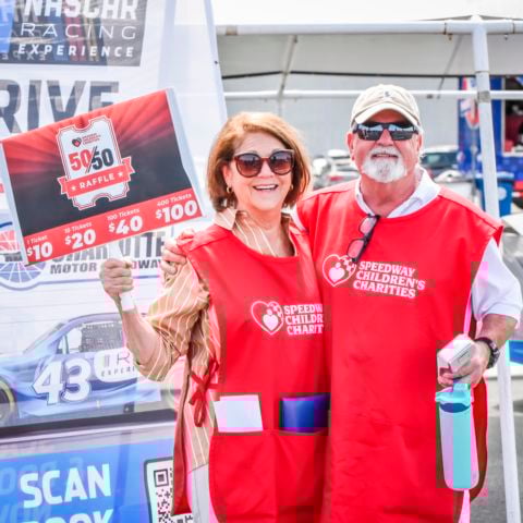 Keep an eye out for Speedway Children’s Charities volunteers in red vests all weekend long and help support kids in need across the Charlotte area. 