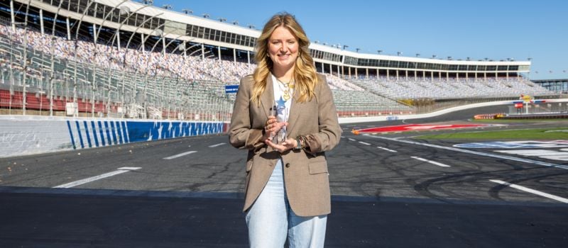 Hayley Hood, Charlotte Motor Speedway's senior manager of client services and corporate events, has been named the company's 2025 Employee of the Year. 