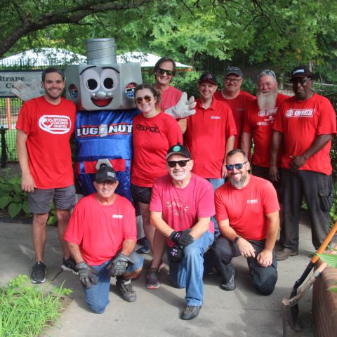 Members of Speedway Motorsports chipped in at four different Cabarrus County nonprofits on Wednesday, as part of the company's fifth Day of Service.