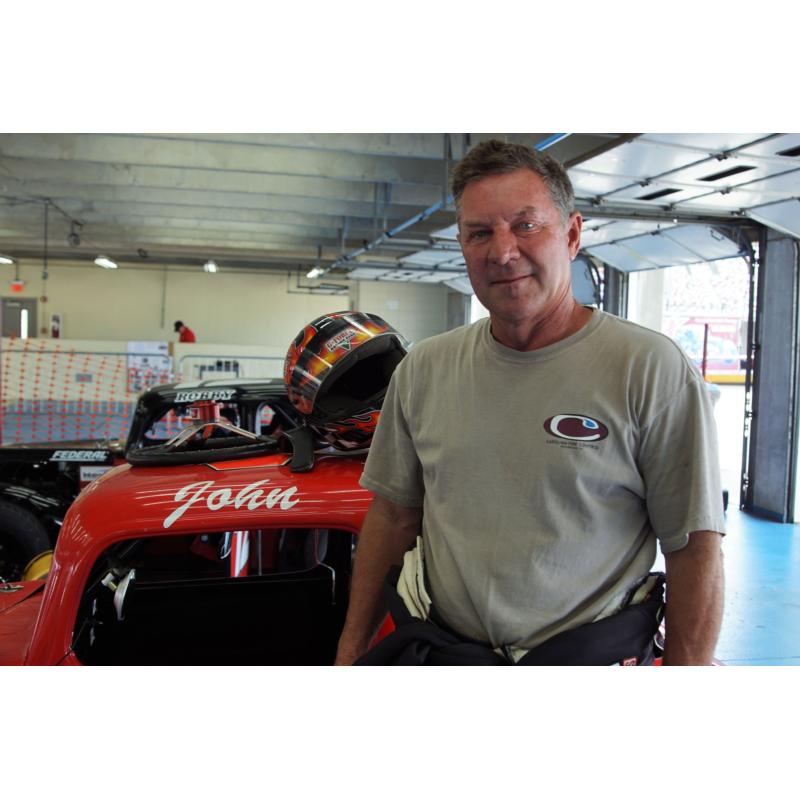John Sossoman, a 59-year-old native of Concord, North Carolina, has raced Legend Cars in the Bojangles' Summer Shootout for 20 years.