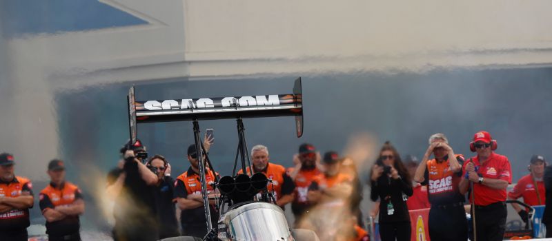 Justin Ashley powered his 11,000-horsepower dragster to his first #2Fast2Tasty win of the season during Saturday’s NHRA 4-Wide Nationals at zMAX Dragway.