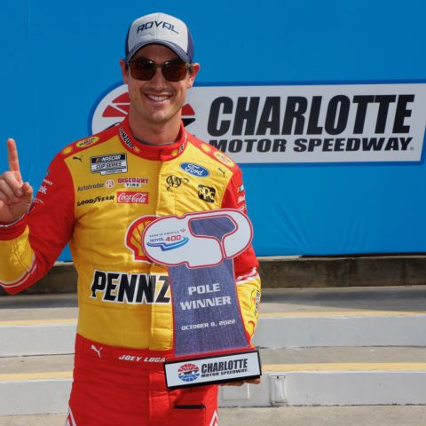 Joey Logano claimed his 25th career NASCAR Cup Series pole on Saturday at the Charlotte Motor Speedway ROVAL™.