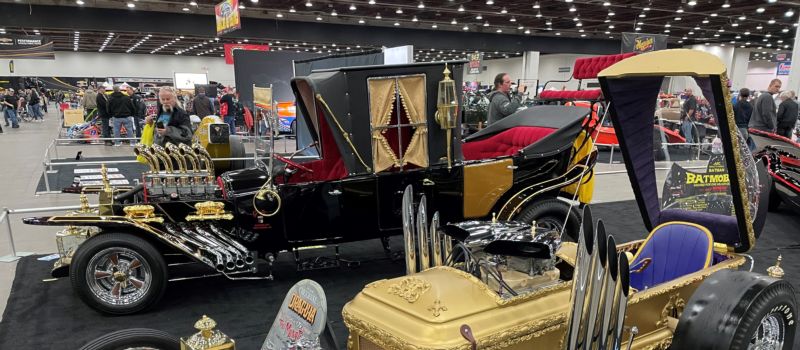 The Munster Koach and Drag-u-la, two wildly unique and popular customs from the 1960s television series The Munsters will make their AutoFair debut at Charlotte Motor Speedway April 13-16.