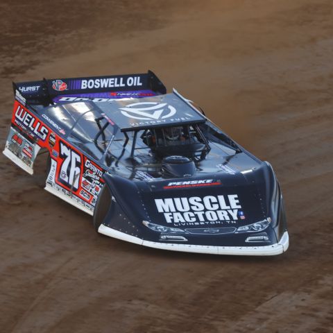 Brandon Overton posted the quickest time in qualifying for Thursday’s World of Outlaws CASE Construction Equipment Late Models feature as part of the World of Outlaws World Finals at The Dirt Track at Charlotte.