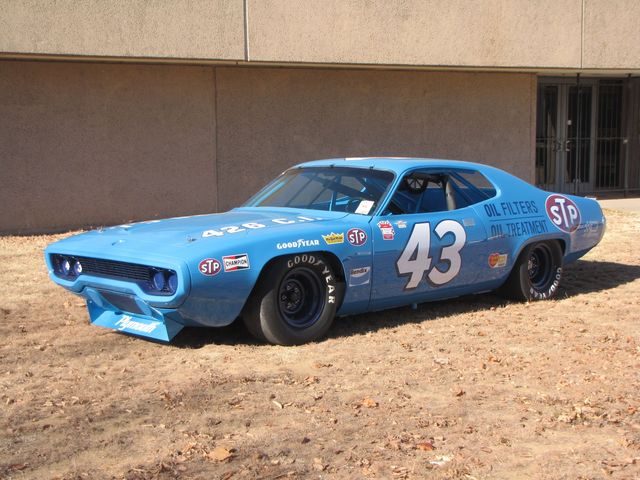 This 1971 Plymouth Roadrunner, driven by Richard Petty, will be one of many cars in the NASCAR Hall of Fame display.