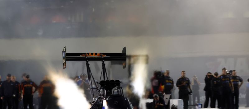 Top Fuel driver Mike Salinas raced to the first-ever 300 mph eighth-mile pass en route to claiming the No. 1 qualifier position on Saturday night at the Betway NHRA Carolina Nationals at zMAX Dragway.