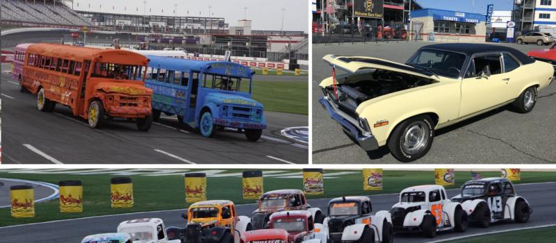 •	From Friday’s biggest-ever Outlaw Drag Wars at zMAX Dragway to the first Cars & Coffee “Ride the ROVAL™” on Saturday and Faster Pastor school bus racing at Tuesday’s Bojangles’ Summer Shootout, it’s a can’t-miss week at the speedway for car lovers.