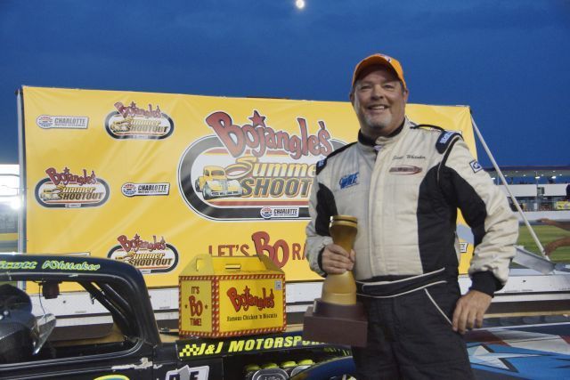 Scott Whitaker claimed his first victory of the 2015 Bojangles' Summer Shootout Series season on Tuesday night.
